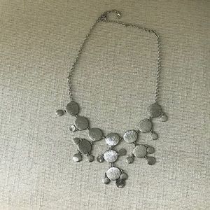 Silver statement necklace